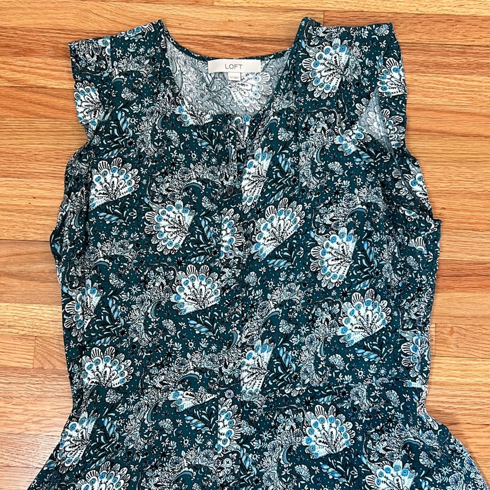 Loft Flutter Button Down Dress - image 3